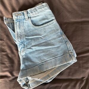 American Apparel Light Blue Denim Shorts